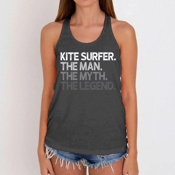 Kite Surfer The Myth Legend Gift Meaningful Gift Women's Knotted Racerback Tank