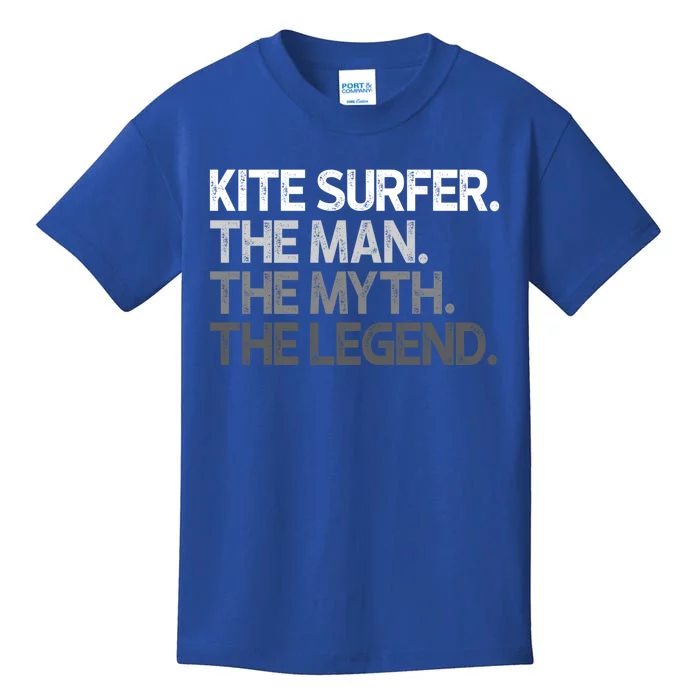 Kite Surfer The Myth Legend Gift Meaningful Gift Kids T-Shirt