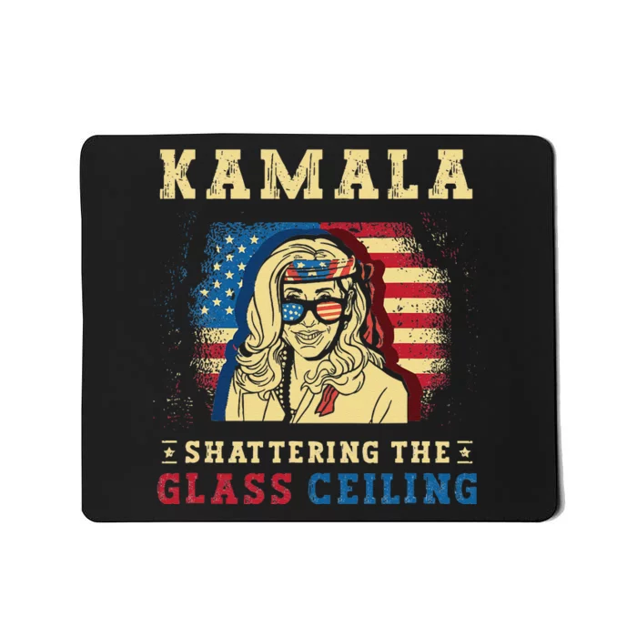 Kamala Shattering The Glass Ceiling Kamala Harris Mousepad