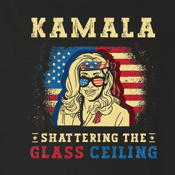 Kamala Shattering The Glass Ceiling Kamala Harris Toddler Long Sleeve Shirt