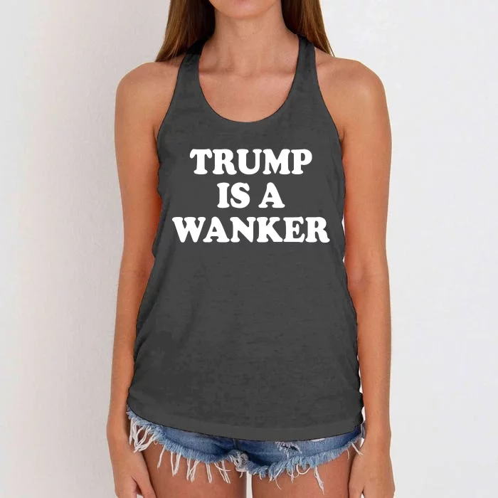 Kb Standwithukraine Trump Is A Wanker Hooded Women's Knotted Racerback Tank