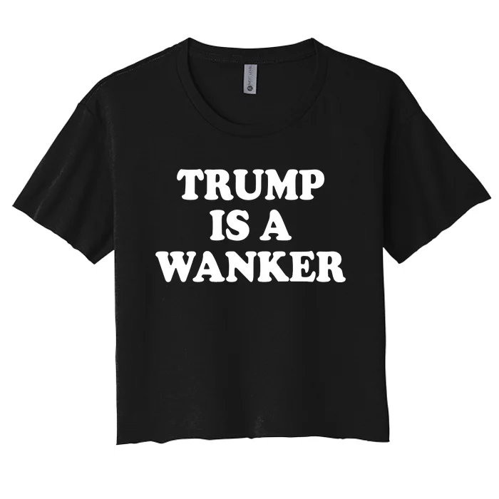 Kb Standwithukraine Trump Is A Wanker Hooded Women's Crop Top Tee