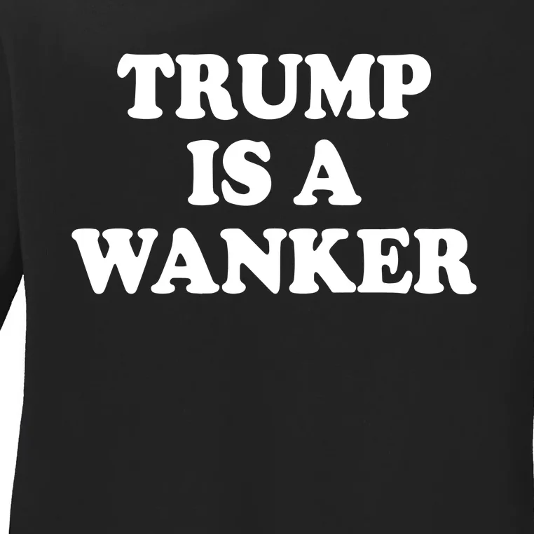 Kb Standwithukraine Trump Is A Wanker Hooded Ladies Long Sleeve Shirt