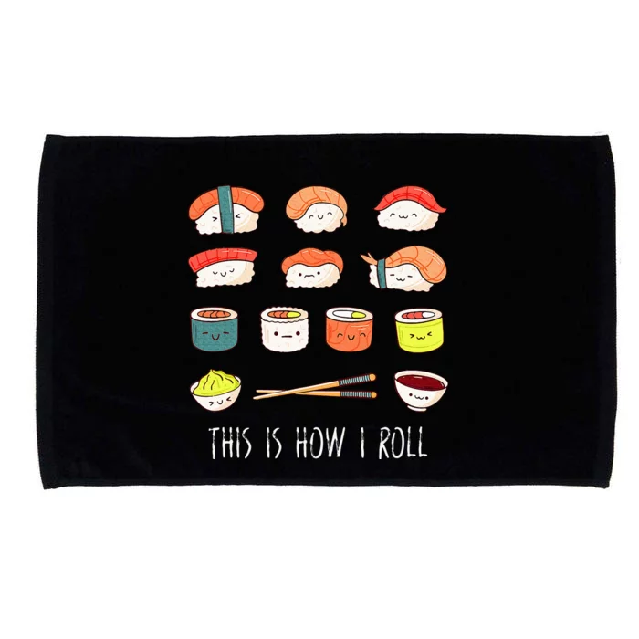 Kawaii Sushi This Is How I Roll Microfiber Hand Towel