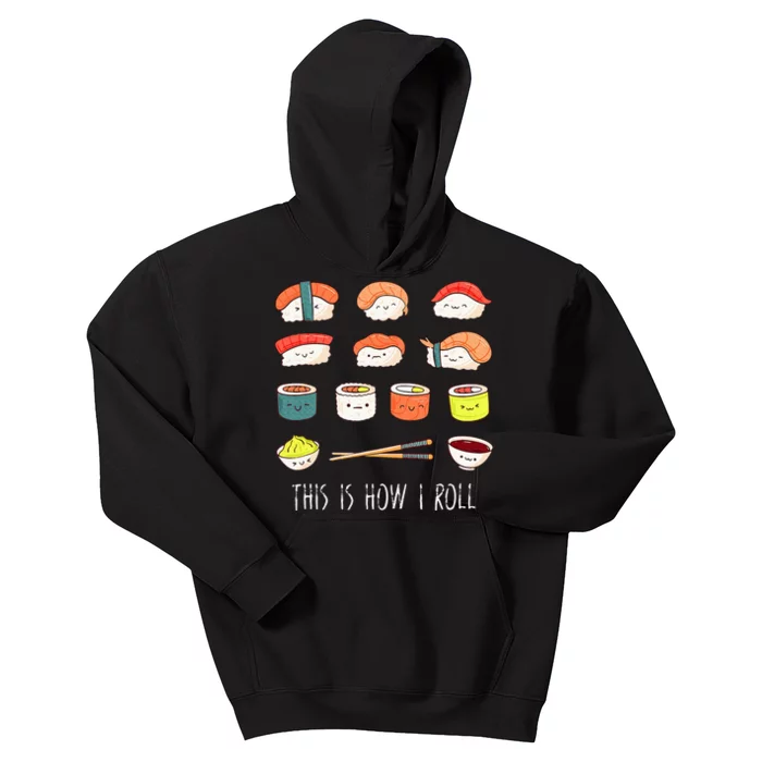 Kawaii Sushi This Is How I Roll Kids Hoodie