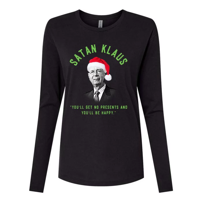 Klaus Schwab The Great Reset Christmas Womens Cotton Relaxed Long Sleeve T-Shirt