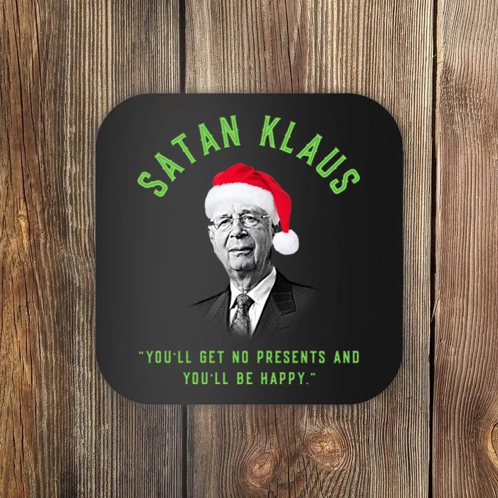 Klaus Schwab The Great Reset Christmas Coaster