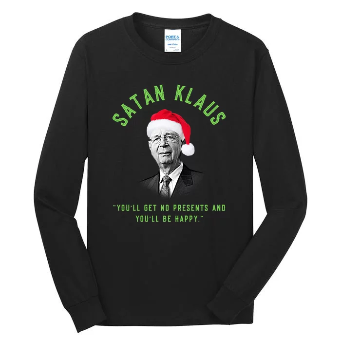 Klaus Schwab The Great Reset Christmas Tall Long Sleeve T-Shirt