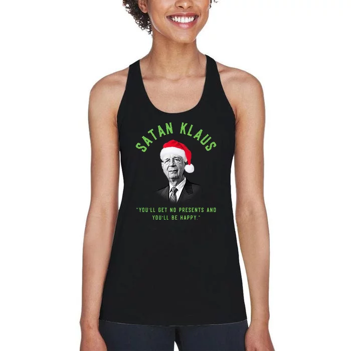 Klaus Schwab The Great Reset Christmas Women's Racerback Tank