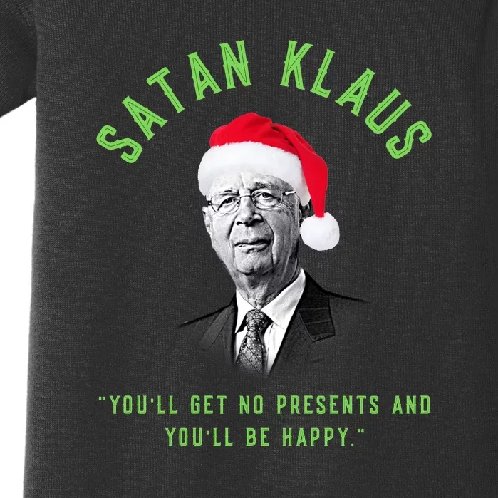 Klaus Schwab The Great Reset Christmas Baby Bodysuit