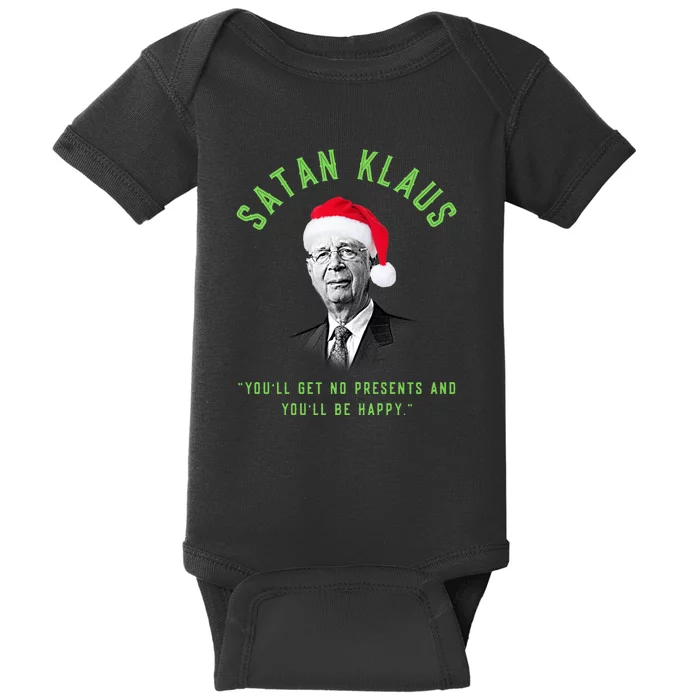 Klaus Schwab The Great Reset Christmas Baby Bodysuit