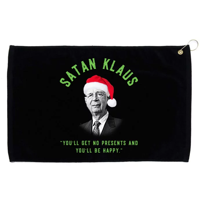 Klaus Schwab The Great Reset Christmas Grommeted Golf Towel