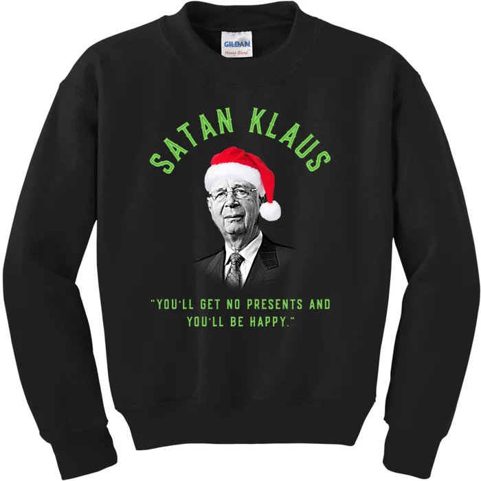 Klaus Schwab The Great Reset Christmas Kids Sweatshirt