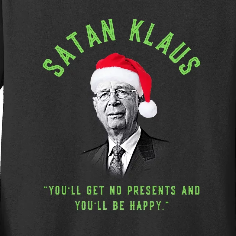 Klaus Schwab The Great Reset Christmas Kids Long Sleeve Shirt