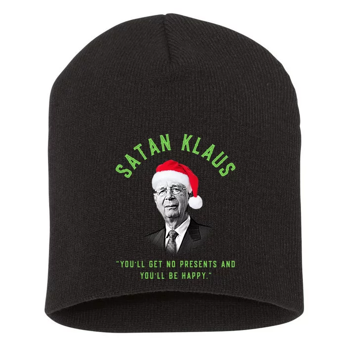 Klaus Schwab The Great Reset Christmas Short Acrylic Beanie