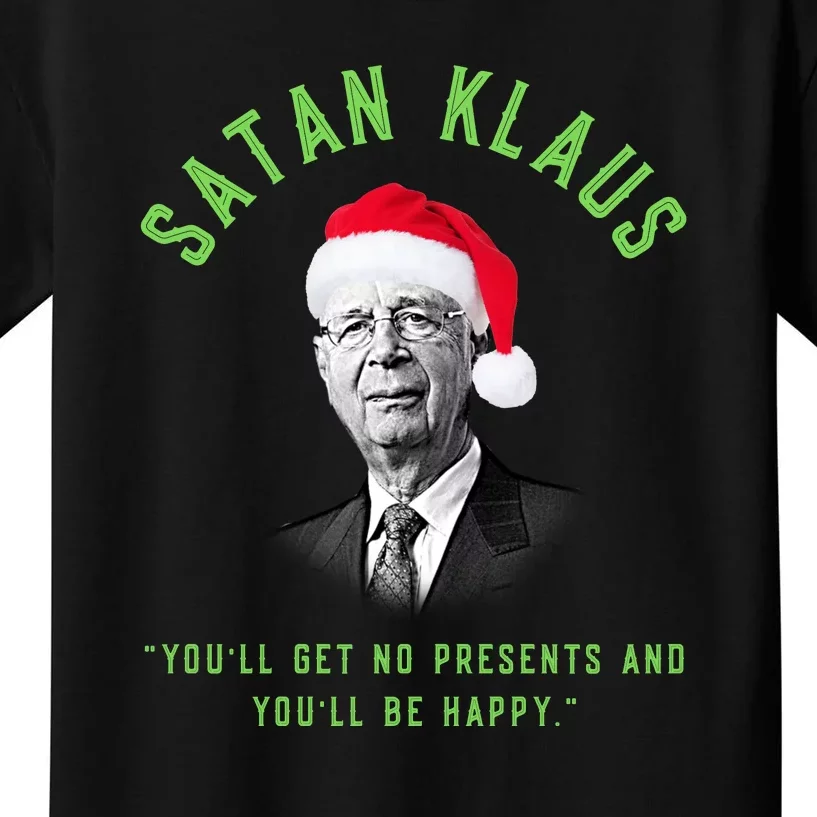 Klaus Schwab The Great Reset Christmas Kids T-Shirt