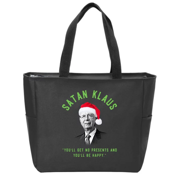 Klaus Schwab The Great Reset Christmas Zip Tote Bag