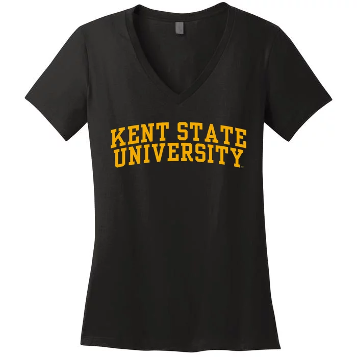 Kent State University Golden Flashes Women's V-Neck T-Shirt