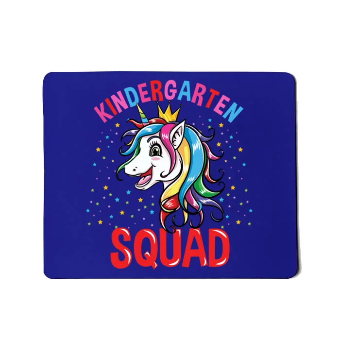 Kindergarten Squad Unicorn Back To School Cool Gift Mousepad