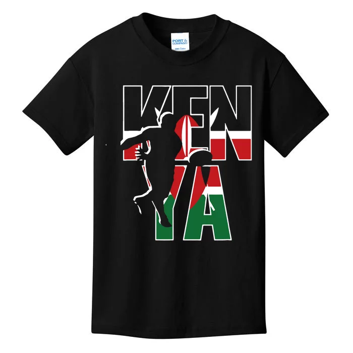 Kenyan Supporters Union League Players Gift Kenya Rugby Fans Kids T-Shirt