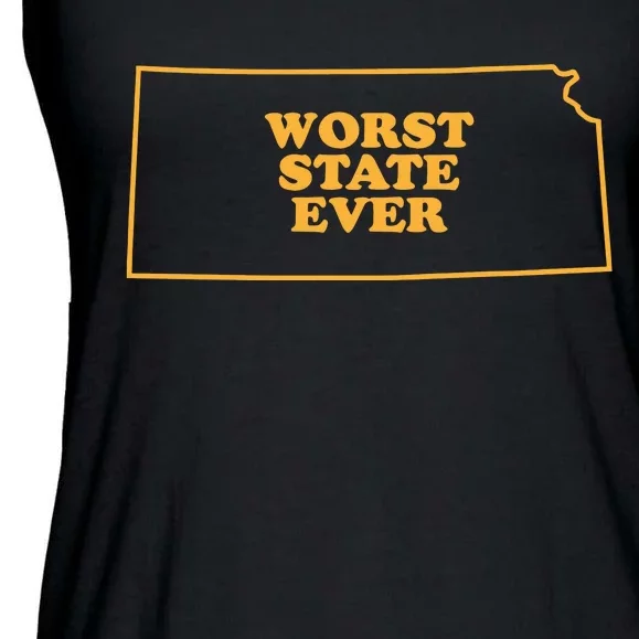 Kansas State Worst State Ever Ladies Essential Flowy Tank