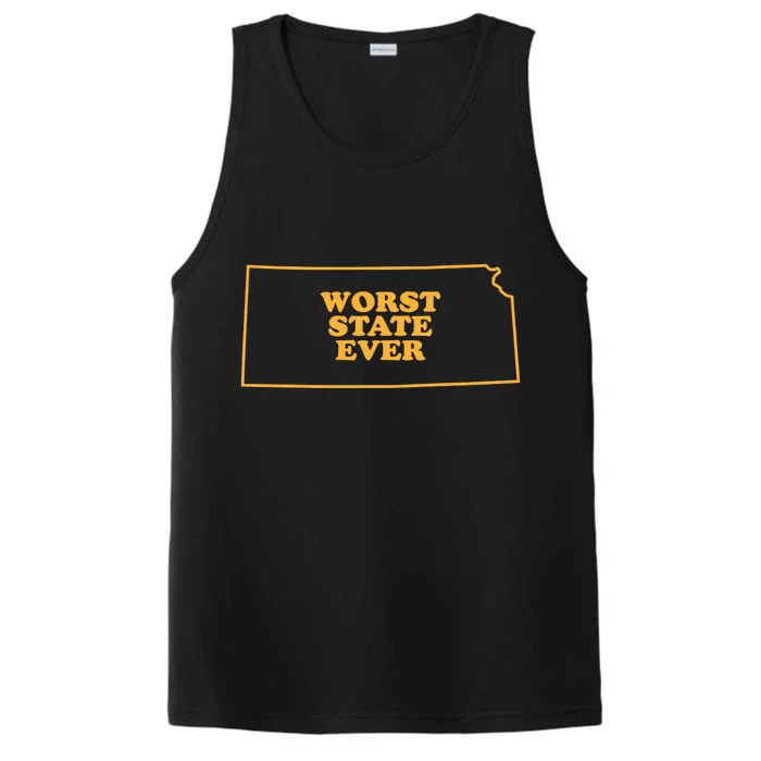 Kansas State Worst State Ever Performance Tank