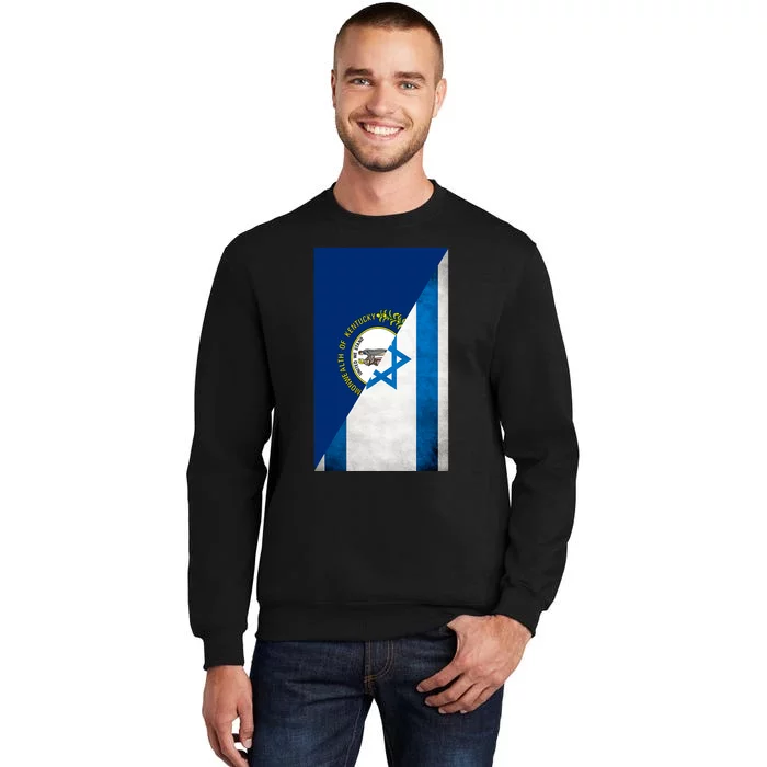 Kentucky Stands With Israeli Flag Kentucky Flag Tall Sweatshirt