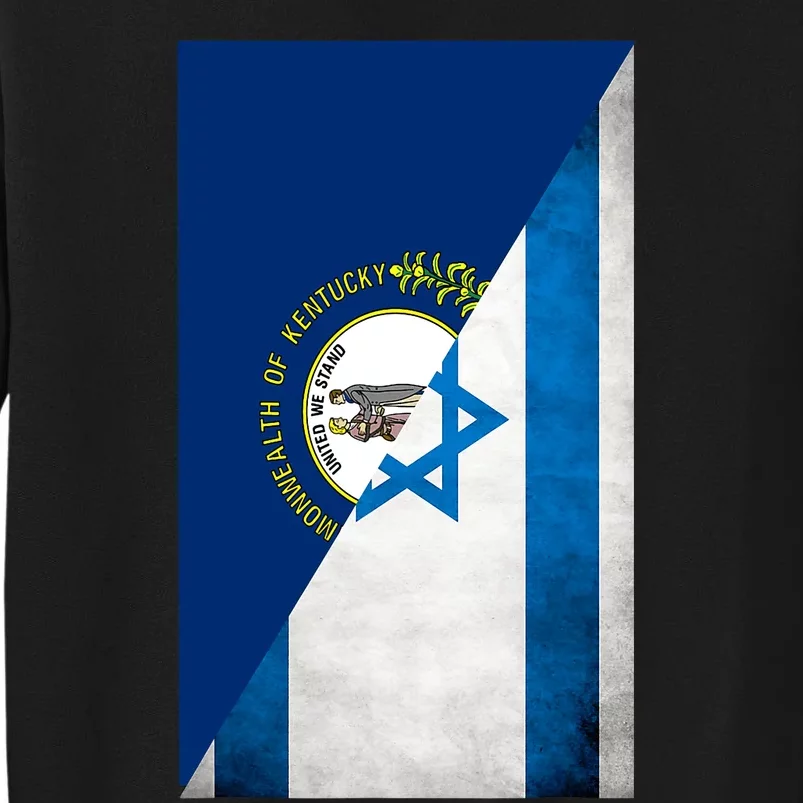 Kentucky Stands With Israeli Flag Kentucky Flag Tall Sweatshirt