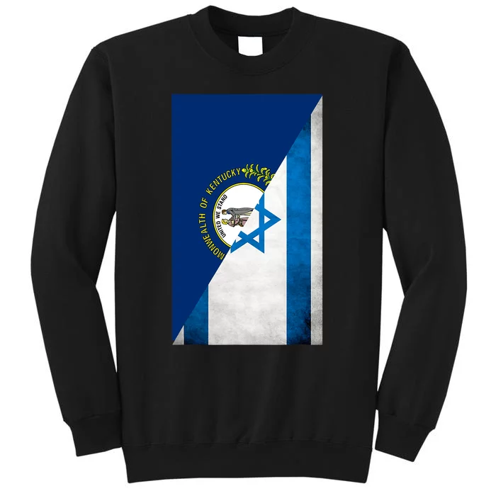 Kentucky Stands With Israeli Flag Kentucky Flag Tall Sweatshirt