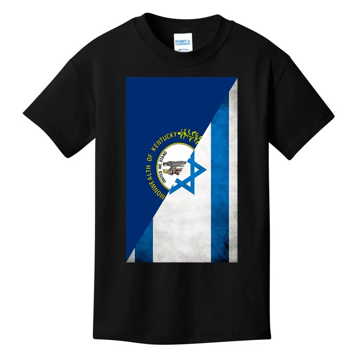 Kentucky Stands With Israeli Flag Kentucky Flag Kids T-Shirt