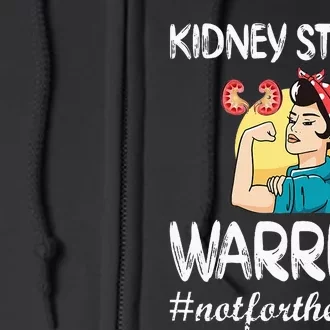 Kidney Stones Warrior Kidney Stone Surgery Kidney Awareness Full Zip Hoodie