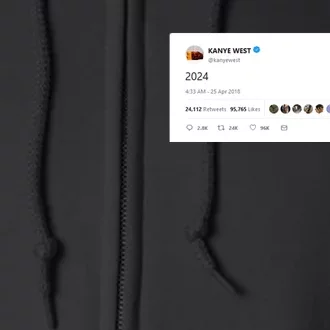 Kanye Tweets 2024 Full Zip Hoodie