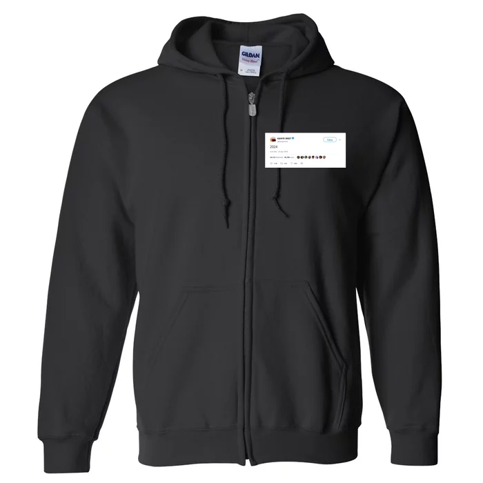 Kanye Tweets 2024 Full Zip Hoodie