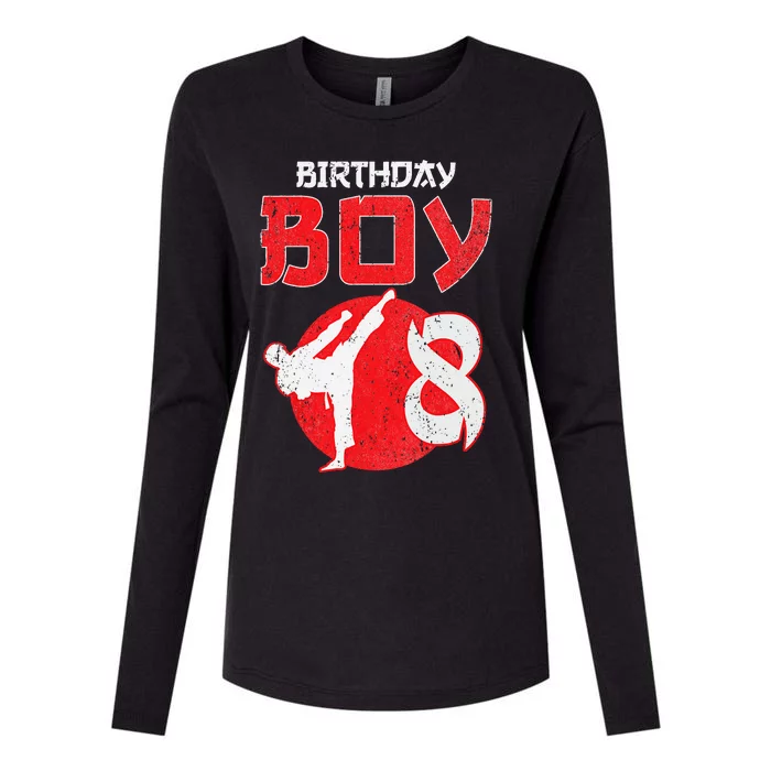 Karate Taekwondo 8 Years Old Birthday Martial Womens Cotton Relaxed Long Sleeve T-Shirt