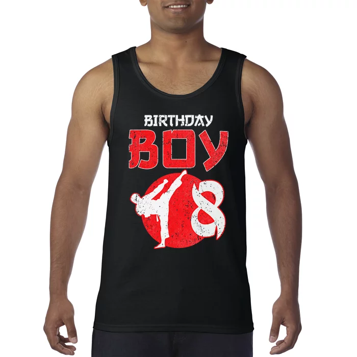 Karate Taekwondo 8 Years Old Birthday Martial Tank Top