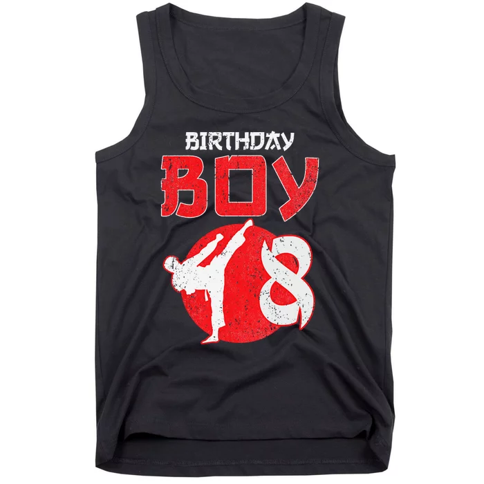 Karate Taekwondo 8 Years Old Birthday Martial Tank Top