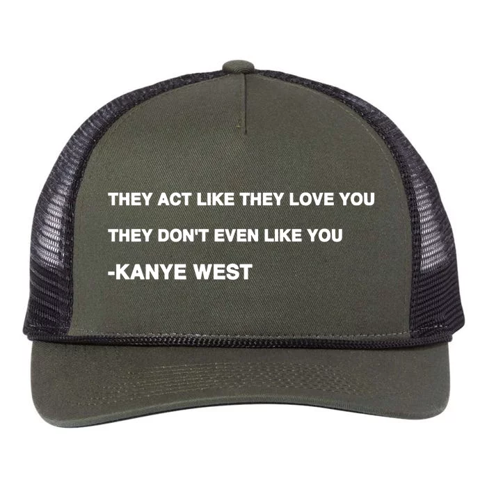 Kanyewest They Act Retro Rope Trucker Hat Cap