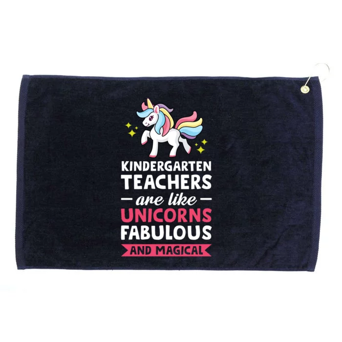 Kindergarten Teacher Are Unicorns Kindergarten Gift Grommeted Golf Towel