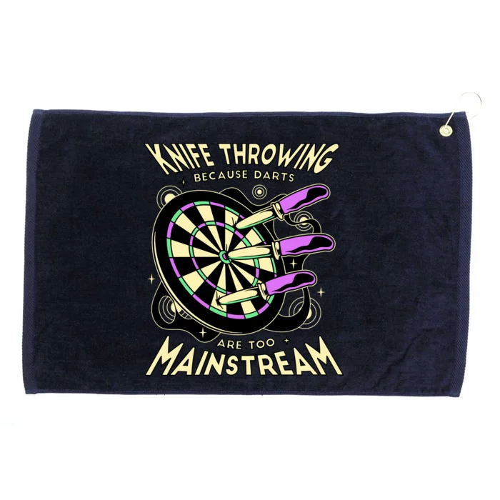 Knife Throwing Because Darts Are Too Mainstream Grommeted Golf Towel