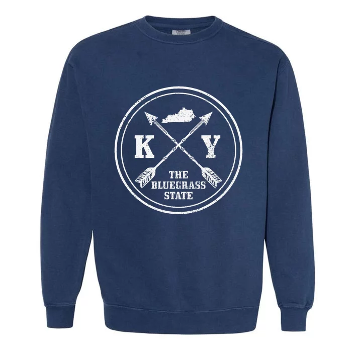 Kentucky The Bluegrass State Arrows Vintage Garment-Dyed Sweatshirt