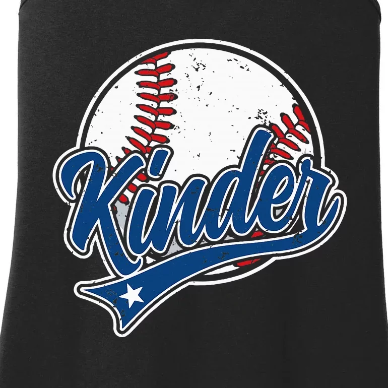 Kindergarten Team Back To School Baseball Player Ladies Essential Tank