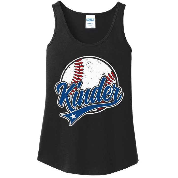 Kindergarten Team Back To School Baseball Player Ladies Essential Tank