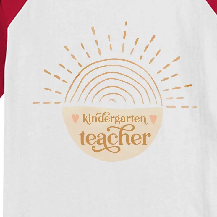 Kindergarten Teacher Back To School Kids Colorblock Raglan Jersey