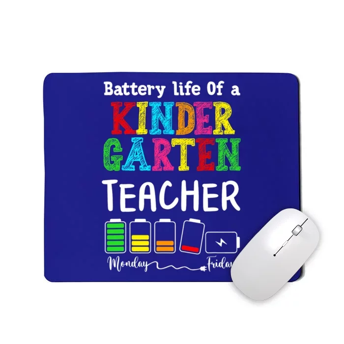 Kindergarten Teacher Battery Life Kindergarten Instructor Gift Mousepad