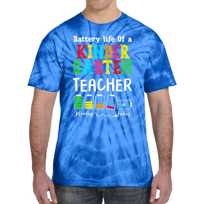 Kindergarten Teacher Battery Life Kindergarten Instructor Gift Tie-Dye T-Shirt