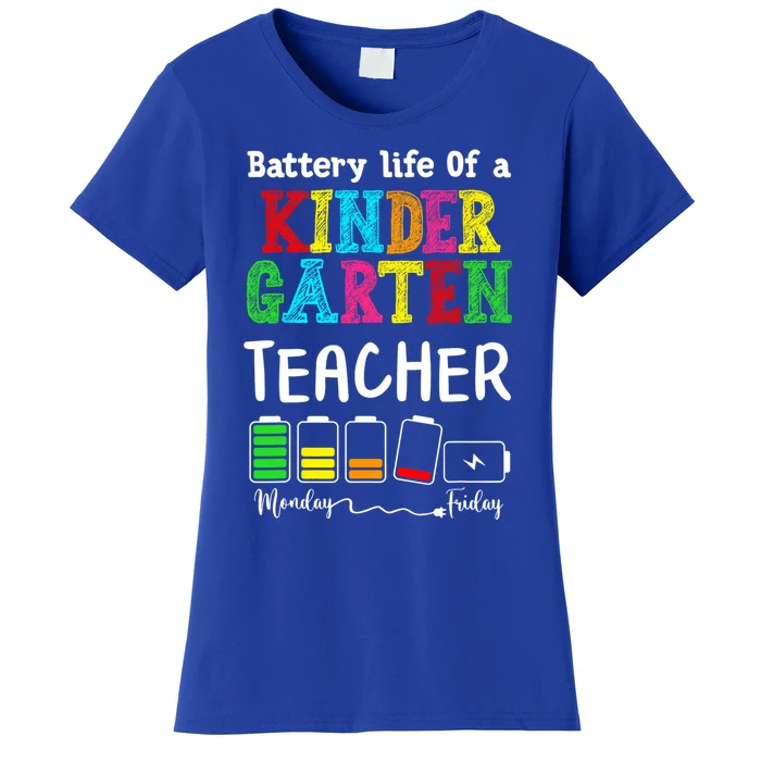 Kindergarten Teacher Battery Life Kindergarten Instructor Gift Women's T-Shirt