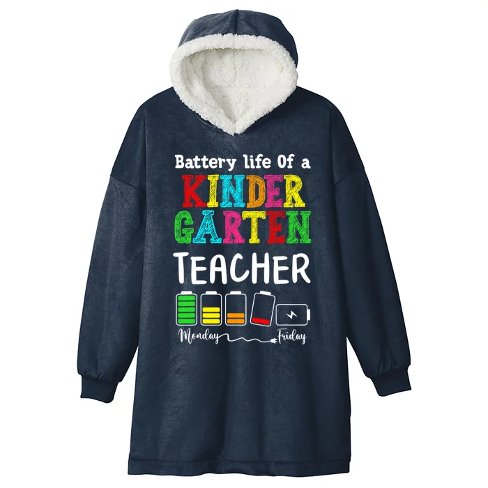 Kindergarten Teacher Battery Life Kindergarten Instructor Gift Hooded Wearable Blanket