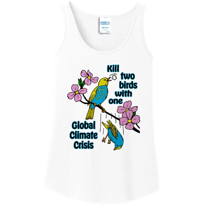 Kill Two Birds With One Global Climate Crisis Ladies Essential Tank