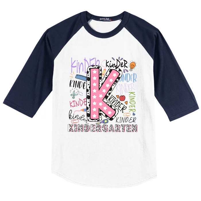 Kindergarten Teacher Back To School Baseball Sleeve Shirt