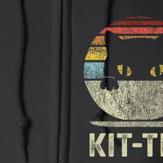 Kit Tea Black Kitty Cat Tea Lover Gift Full Zip Hoodie